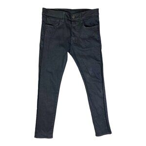 G-Star Raw 32 3301-B Deconstructed Slim Blue Jeans Button Fly Dark Wash 29" Ins.